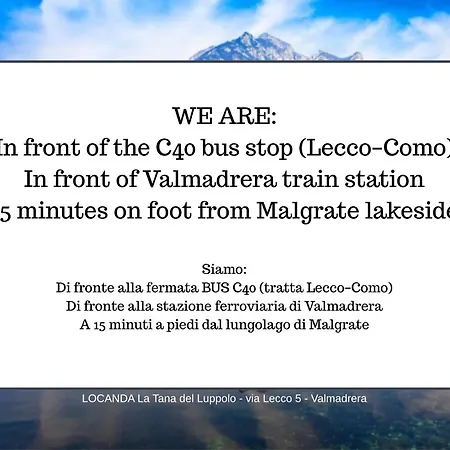 Penzion & Breakfast - La Tana Del Luppolo Valmadrera